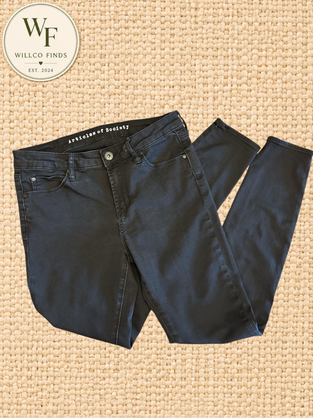 Articles of Society Women’s 29 Black Skinny Jeans Mid Rise Stretch Denim